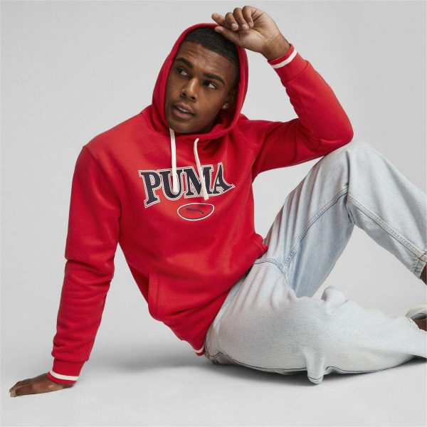 Sweat à capuche homme Puma Squad Fl Rouge Online now