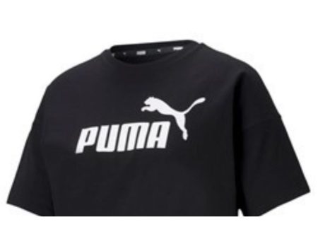 T-shirt à manches courtes femme Puma CROPPED LOGO TEE 586866 01  Noir Online Hot Sale