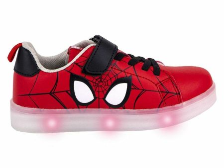 Baskets LED Spider-Man Velcro Rouge Online Sale