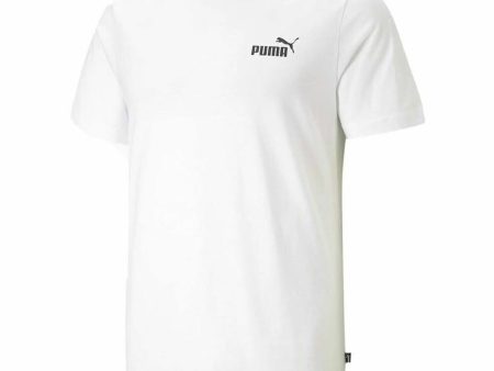 T-shirt à manches courtes homme Puma Essentials Small Logo Blanc on Sale