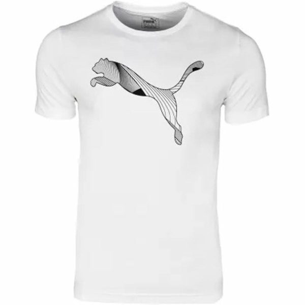 T shirt à manches courtes Enfant Puma Active Sports Graphic Blanc Cheap