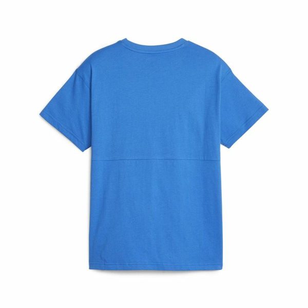 T shirt à manches courtes Enfant Puma Power Colorblock Bleu For Sale