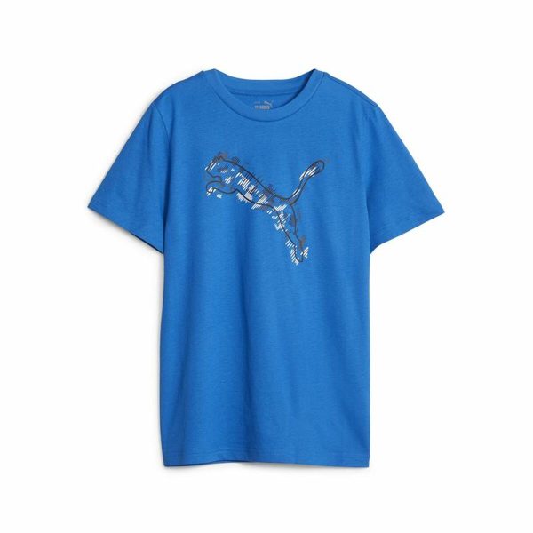 T shirt à manches courtes Enfant Puma Active Sports Graphic Bleu Discount