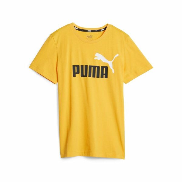 T shirt à manches courtes Enfant Puma Ess+ 2 Col Logo Jaune Online