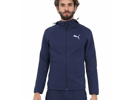 Sweat à capuche et fermeture éclair homme Puma Evostripe Full-Zip Blue marine Online Sale