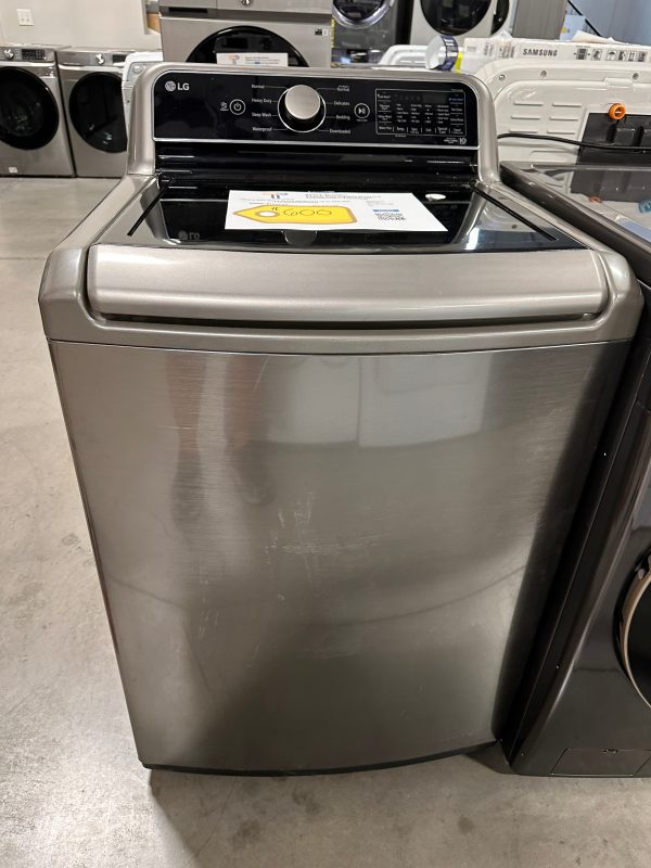 LG - 5.5 Cu. Ft. High Efficiency Smart Top Load Washer with TurboWash3D MODEL: WT7400CV WAS13549 Online